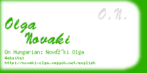 olga novaki business card